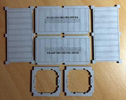 Grundierte Teilkompontenten eines Containers